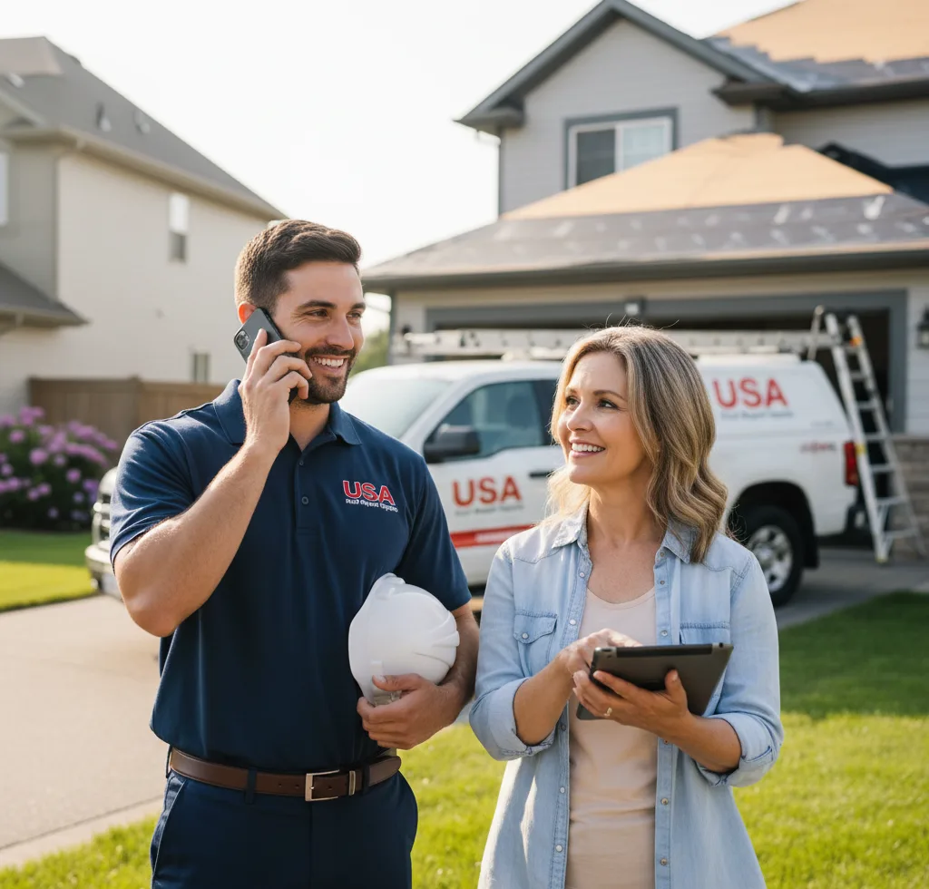 USA Roof Repair Experts customer support in Edmonton